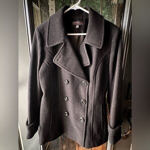 Jason Kole Women's Black Peacoat